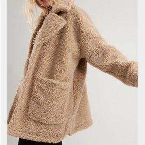 Teddy Coat in Tan with TAG